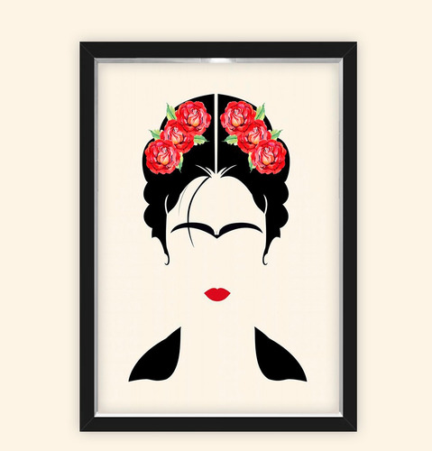 Quadro Caixa 23x33cm Frida Flor