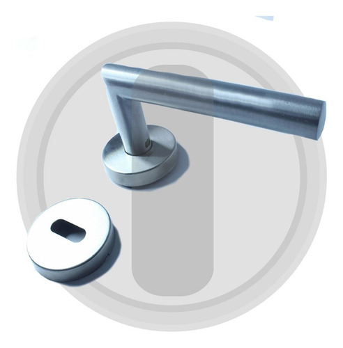 Picaporte Manija Santa Fe Doble Aluminio X 5 Unidades Aluminio
