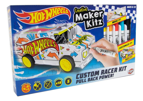 Auto De Juguete Camioneta Hot Wheels Custom Racer Kit Color Blanco