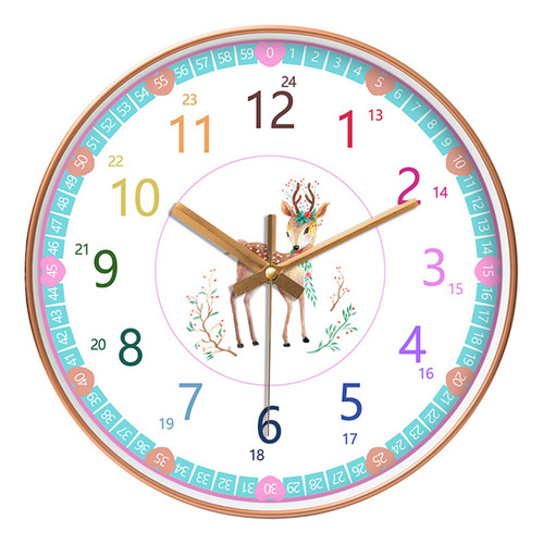 Reloj De Enseñanza Moderno Que Dice El Forma De Ciervo