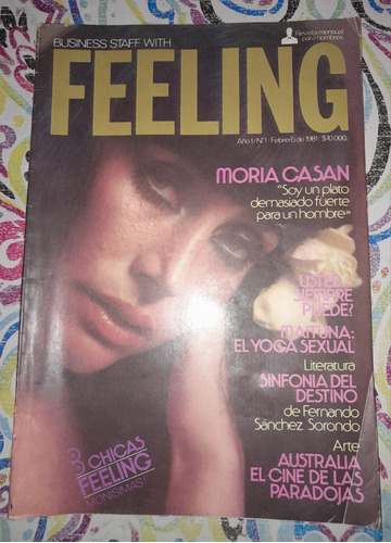 Revista Feeling Tapa Moria Casan Febrero De 1981 Año 1 Num1