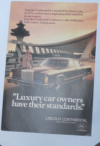 Propaganda Lincoln Continental 1978