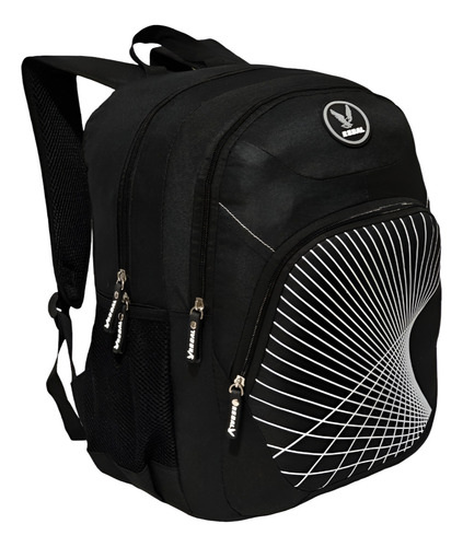Mochila Juvenil Resistente Escolar Trabalho Universitária Cor Preta Desenho Do Tecido Lisa