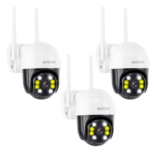 Kit X3 Cámara Domo Seguridad Gadnic Wifi Visión Nocturna