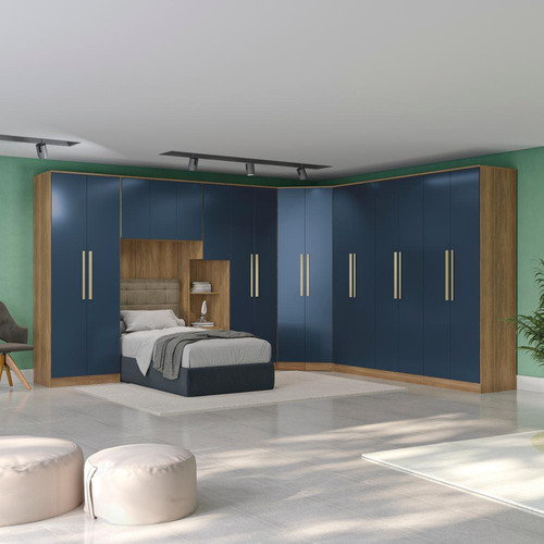 Quarto Modular Kappesberg Adapt Azul 8 Pç 397cm X 341cm