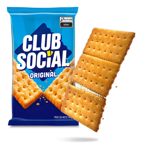 Club Social biscoito salgado original 144g