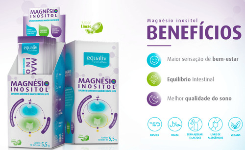 Equaliv Magnésio Inositol - Creatina - Probiguti - 1 Sachê