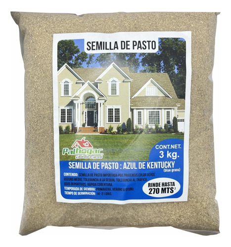 Semilla De Pasto Azul De Kentucky Para Sombra 3 Kg