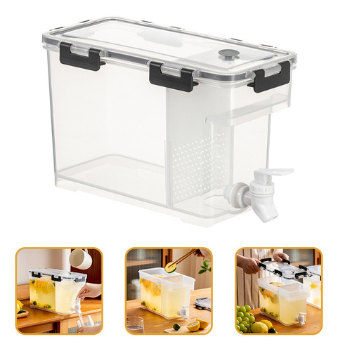 L Recipiente Con Tapa, Cubo De Té Hervido En Frío For Nevera