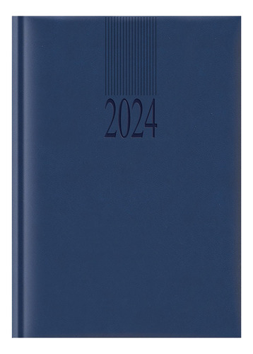 Agenda Diaria Básica 2024 Cubierta Tucson 14 X 20 Cm Danpex Portada Azul