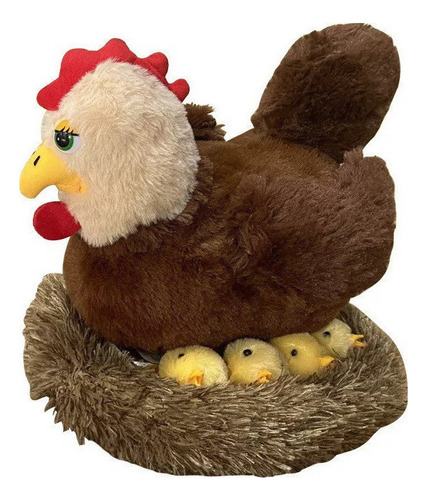 Q 2024 Una Cría De Pollitos, Gallina Peluche Con Muñeco De