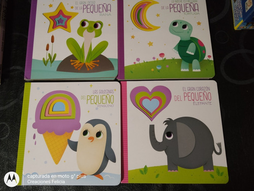  La Pequeña Tortuga, Pinguino, Rana, Elefante Tapa Dura X 4