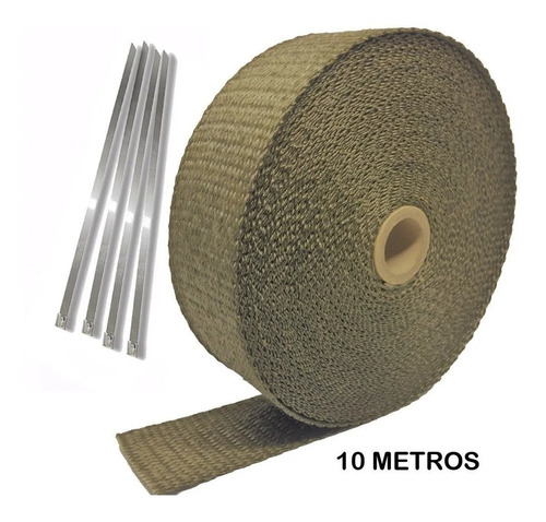 Manta Térmica Titanium Spa Fita P/ Escapamento 10 Metros