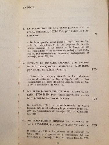 La Clase Obrera En La Historia De México De La Colonia (Usado)