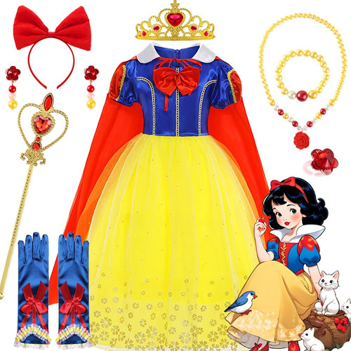 Vestido De Princesa Blancanieves,diseño Blancanieves Para .