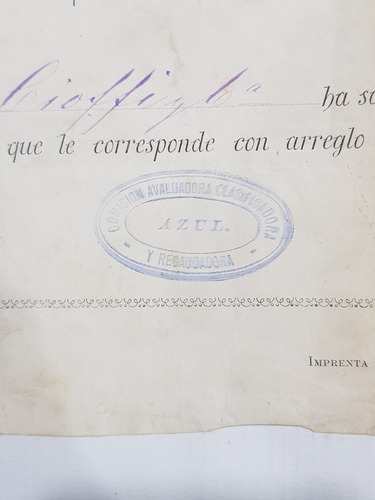 Imagen 3 de 9 de Antigua Patente 25 De Mayo 1878 Venta + Sello 3000 Mag 58064