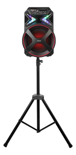Caixa Amplificada Connect Lights Cm-400 Mondial Cor Preto Preto/vermelho