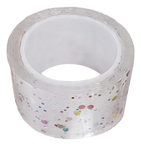 6 Clear Glitter Nano Tape Fuerte Para La Fabricación De