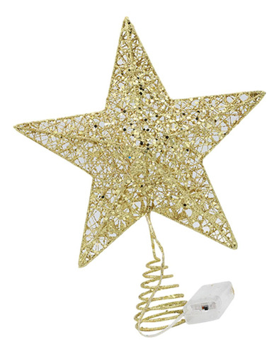 Estrella Superior Del Árbol De Navidad, Copa Oro 12cmx15cm