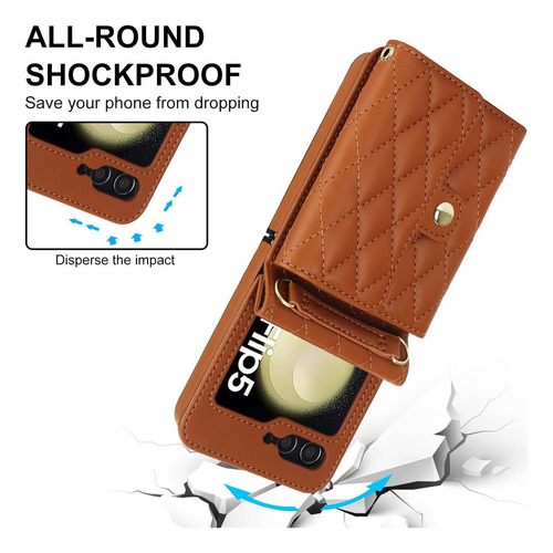 Funda Tipo Billetera Cruzada For Samsung Galaxy Zflip 3/4/5