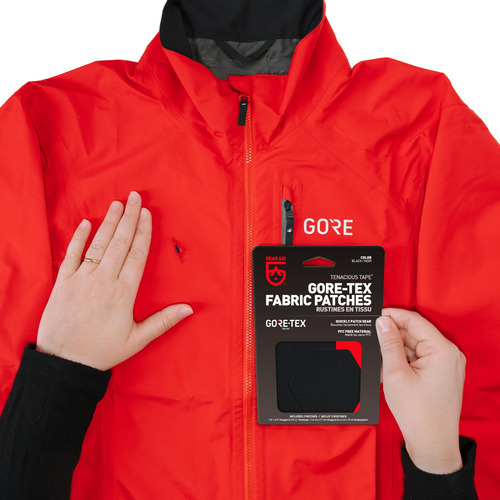 Parche De Tela Tenacious Tape Gore-tex Negro Hexagonal 6.4x7