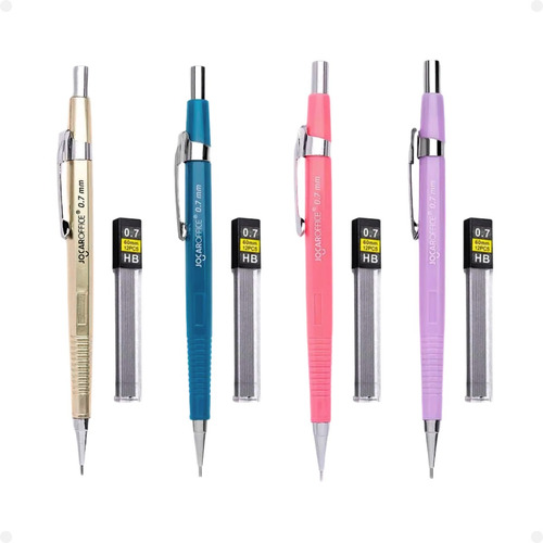 Lapiseira Técnica Hb 0.7mm Com Grafite Escolar Escritório