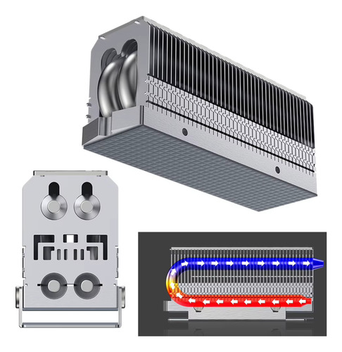 Resfriador Dissipador De Calor M.2 2280 Nvme Ssd Com Tubos