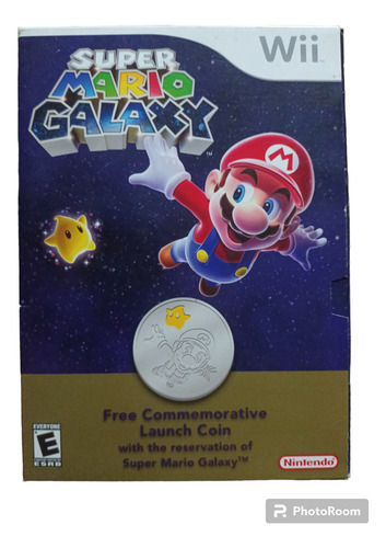 Moneda Conmemorativa De Lanzamiento Super Mario Galaxy Wii (Usado)