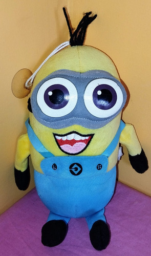 Peluche Bob Minions  Amarillo/celeste/negro Tamaño Mediano