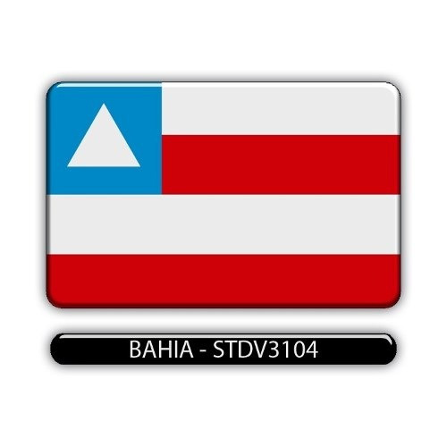 Adesivo Automotivo Bandeira Estado Bahia Resinado