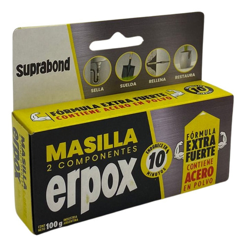 Masilla Erpox 2 Componentes Suprabond Endurece En 10 Minutos