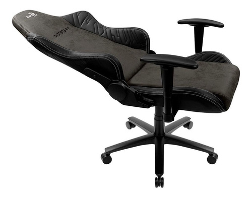 Imagen 5 de 5 de Silla de escritorio AeroCool Knight gamer ergonómica iron black con tapizado de cuero sintético y gamuza