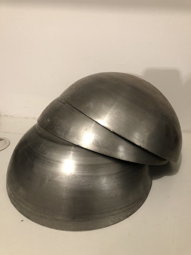 Imagen 2 de 2 de Semiesfera Hierro Cruda Para Pintar A Gusto 30cm Diametro