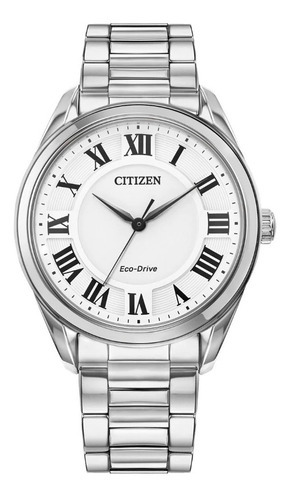 Reloj Citizen Eco-drive Arezzo Em0970-53a Time Square Color De La Correa Plateado