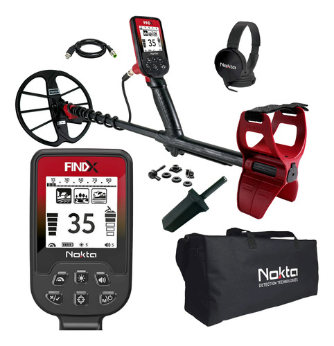 Detector Metales Nokta Findx Profesional - Mejor Precio Rojo Y Negro