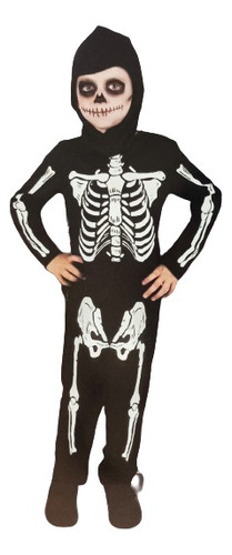  Disfraz De Esqueleto Con Capucha, Halloween.