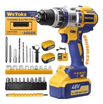 Comprar Kit Furadeira Parafusadeira Martelete 2 Baterias 48v + Cor Amarelo Frequência 50 Hz\u002F60 Hz 127\u002F220v