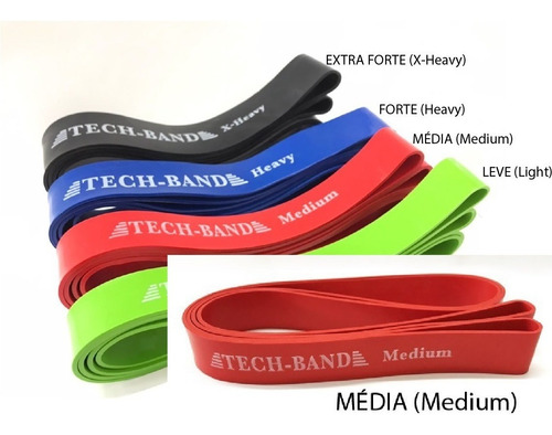 Imagem 1 de 10 de 1 Elastico Super Latex Band Media Medium Funcional Borracha