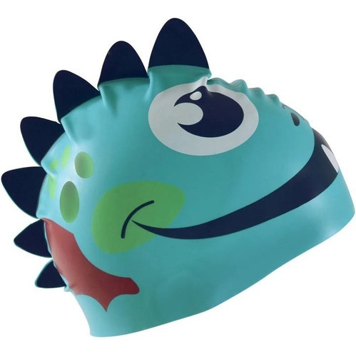 Touca De Natação Em Silicone | Infantil | Azul - Dragão Cor Azul-turquesa Tamanho Único