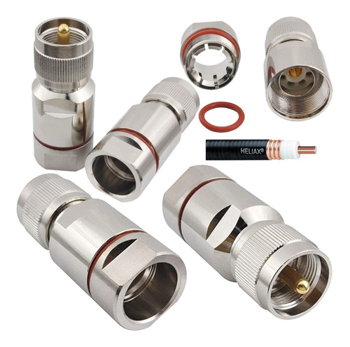 Conector Pl-259 Cable Coaxial Heliax ½ Rígido Y Semirrígido