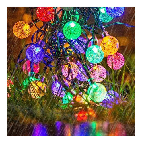 Serie De Luz Led 12m 100 Focos Decorativos Luz Solar2024