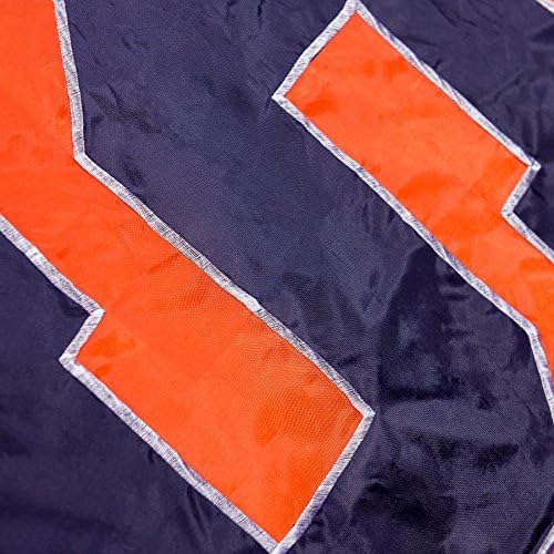 Bandera De Nailon Cosida Y Bordada En Naranja Siracusa