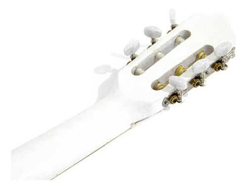 Guitarra Acústica Clásica Cuerdas De Nylon Cl1-blanco Color Blanco Orientación De La Mano Derecha
