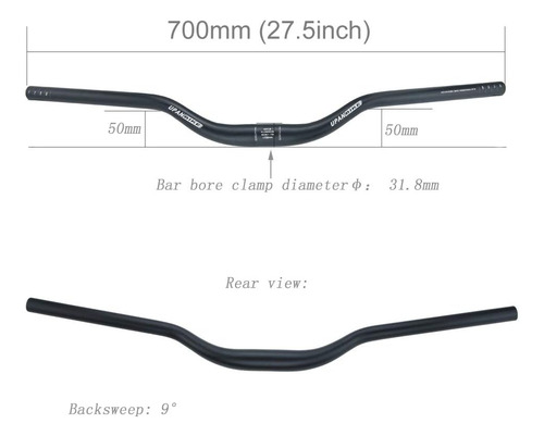 Manejo De Bicicleta De Montaña Upanbike 318 Mm, Manbar De