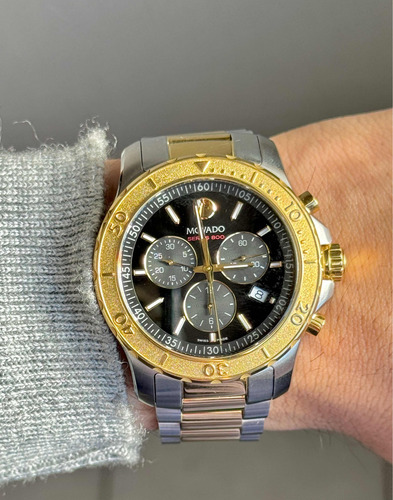 Reloj Movado Swiss Series 800 Chronograph Original Acero Oro (Usado)