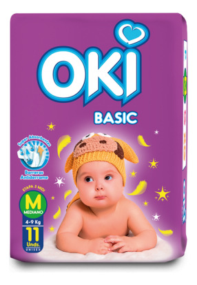 Pañales Oki Basic Mediano 11und