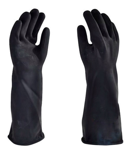 Imagen 1 de 7 de Guante De Latex Acidos Y Quimicos, Sanitización Talla 9 35cm