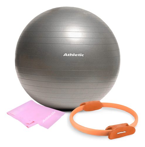 Pelota Pilates 65cm+ Anillo Pilates+ Banda Elástica Athletic