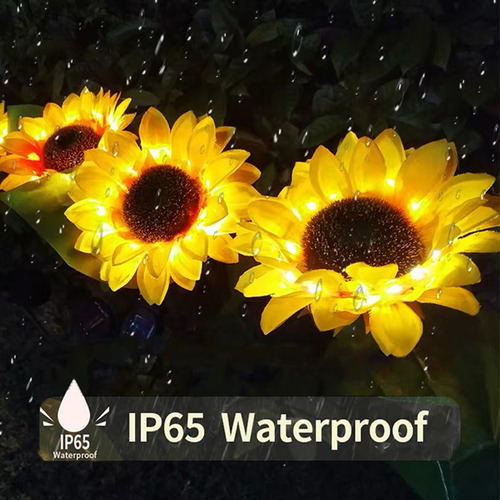 Cb Luces Solares Impermeables De Girasol, Flores Para