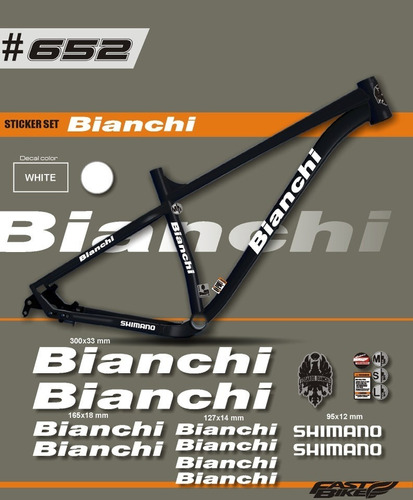 Calcomania Pegatina Planilla Bicicleta Corte Vinil Bianchi